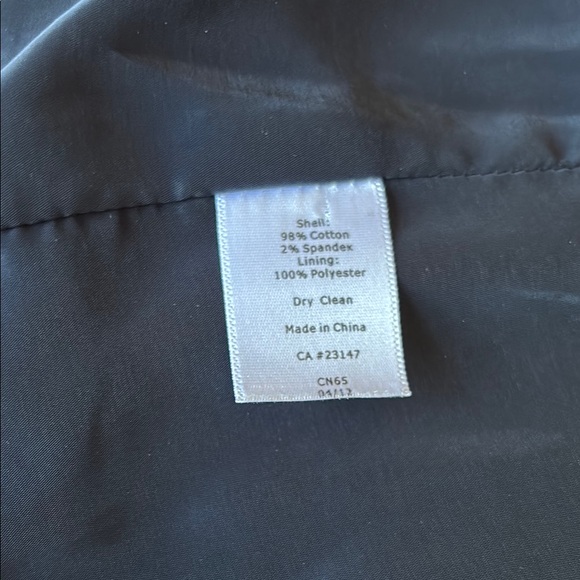 Navy Blue Women's Blazer with Gold Accents - Picture 6 of 6